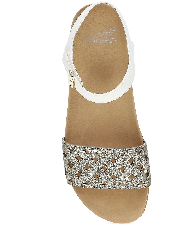 Dansko Jodie Leather Perforated Detail Sandals