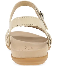 Dansko Jodie Leather Woven Detail Sandals