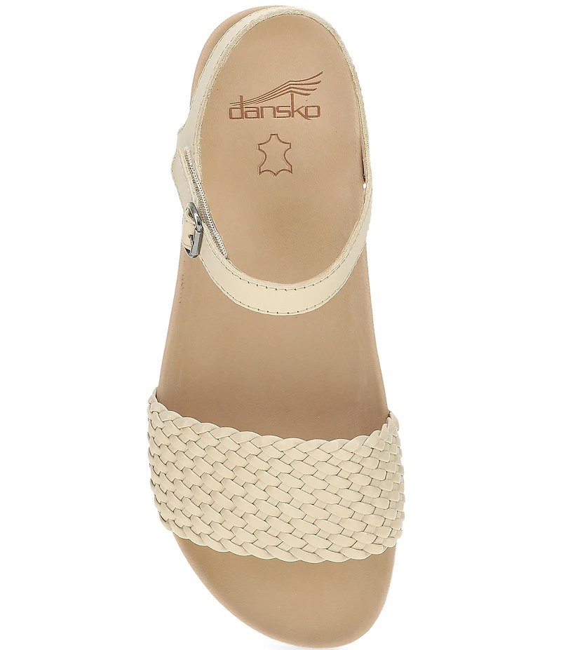 Dansko Jodie Leather Woven Detail Sandals