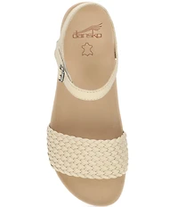 Dansko Jodie Leather Woven Detail Sandals
