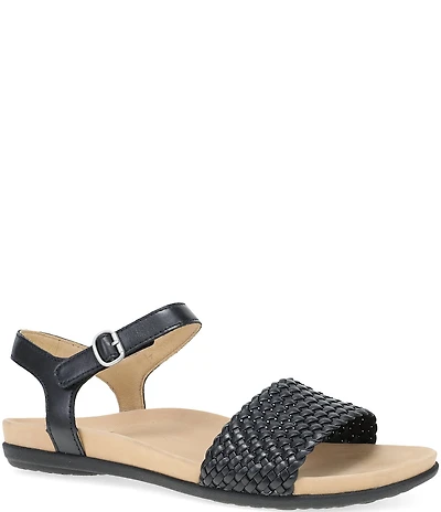 Dansko Jodie Leather Woven Detail Sandals
