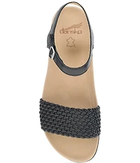 Dansko Jodie Leather Woven Detail Sandals
