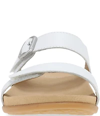 Dansko Justine Leather Buckle Hardware Hook-and-Loop Slide Sandals