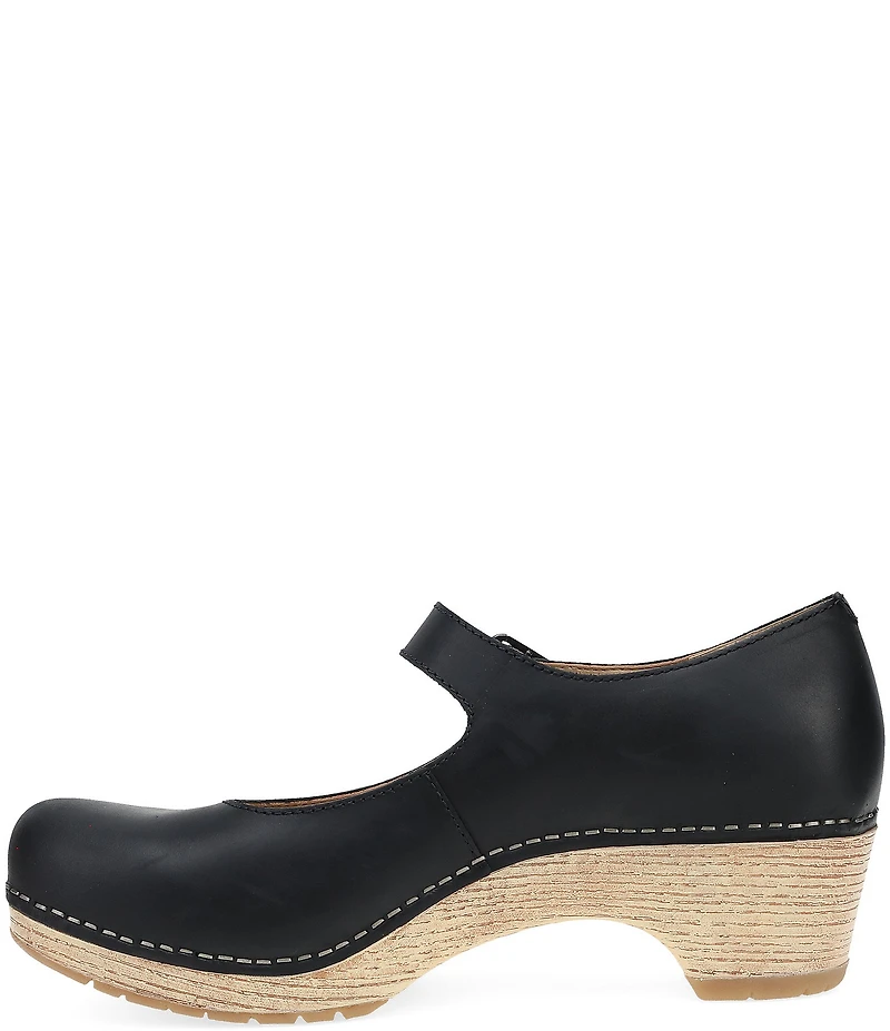 Dansko Lilah Leather Mary Jane Clog Pumps