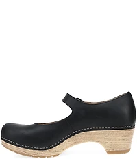 Dansko Lilah Leather Mary Jane Clog Pumps