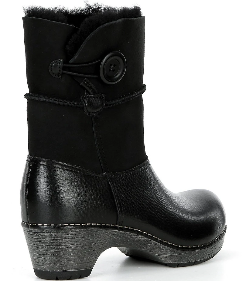 Dansko Lillith Leather and Suede Shearling Shaft Booties