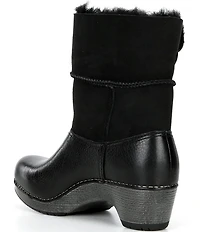 Dansko Lillith Leather and Suede Shearling Shaft Booties