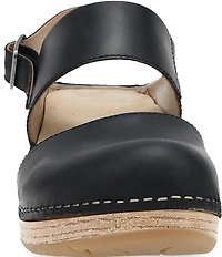 Dansko Lucia Leather Slingback Clog Pumps