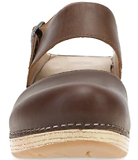 Dansko Lucia Leather Slingback Clog Pumps