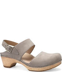 Dansko Lucia Nubuck Suede Slingback Clog Pumps