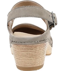 Dansko Lucia Nubuck Suede Slingback Clog Pumps