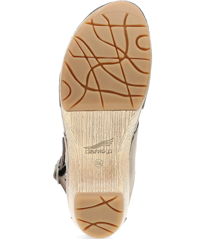 Dansko Lucia Nubuck Suede Slingback Clog Pumps