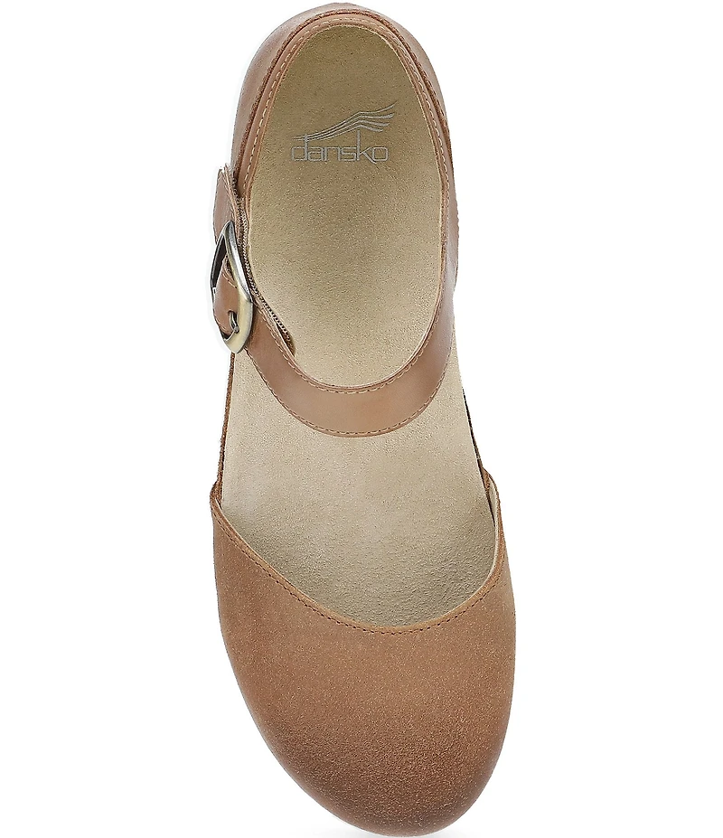 Dansko Mae Burnished Suede Mary Jane Clogs