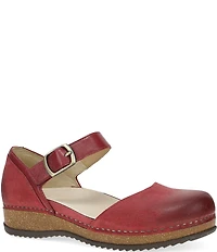 Dansko Mae Burnished Suede Mary Jane Clogs