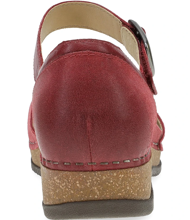 Dansko Mae Burnished Suede Mary Jane Clogs