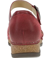 Dansko Mae Burnished Suede Mary Jane Clogs