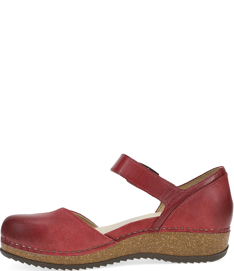 Dansko Mae Burnished Suede Mary Jane Clogs