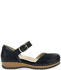 Dansko Mae Burnished Suede Mary Jane Clogs