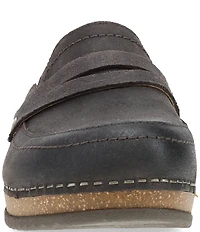 Dansko Maggy Nubuck Suede Penny Strap Clogs