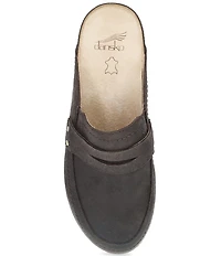 Dansko Maggy Nubuck Suede Penny Strap Clogs