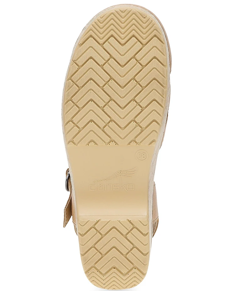 Dansko Margreta Leather Ankle Strap Clogs