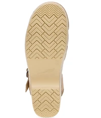 Dansko Margreta Leather Ankle Strap Clogs