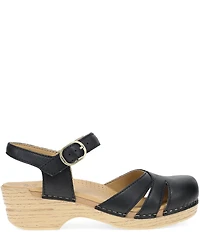 Dansko Margreta Leather Ankle Strap Clogs
