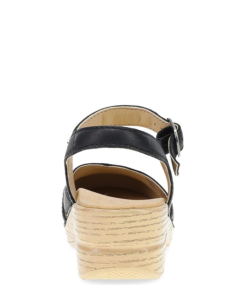 Dansko Margreta Leather Ankle Strap Clogs