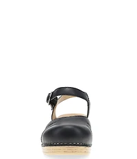 Dansko Margreta Leather Ankle Strap Clogs