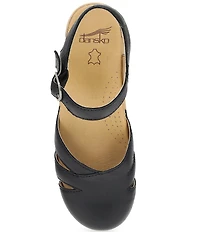 Dansko Margreta Leather Ankle Strap Clogs