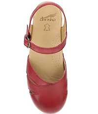 Dansko Margreta Leather Ankle Strap Clogs