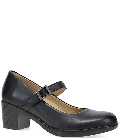 Dansko Marybeth Leather Block Heel Mary Jane Pumps