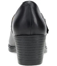 Dansko Marybeth Leather Block Heel Mary Jane Pumps
