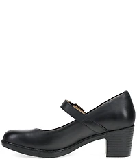 Dansko Marybeth Leather Block Heel Mary Jane Pumps