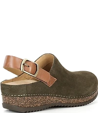 Dansko Merrin Ribbed Suede Slingback Clogs