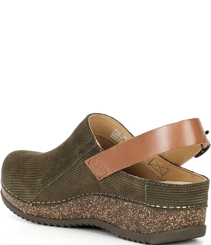 Dansko Merrin Ribbed Suede Slingback Clogs