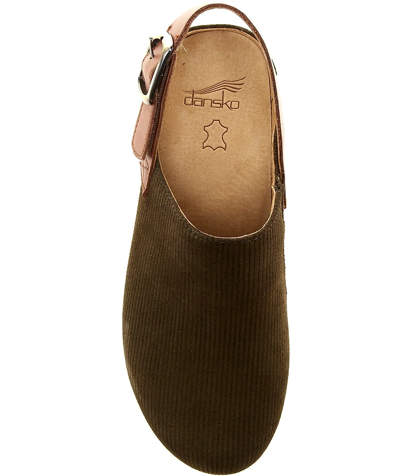Dansko Merrin Ribbed Suede Slingback Clogs