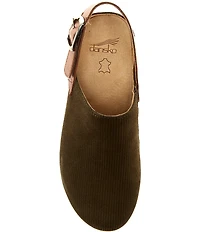 Dansko Merrin Ribbed Suede Slingback Clogs