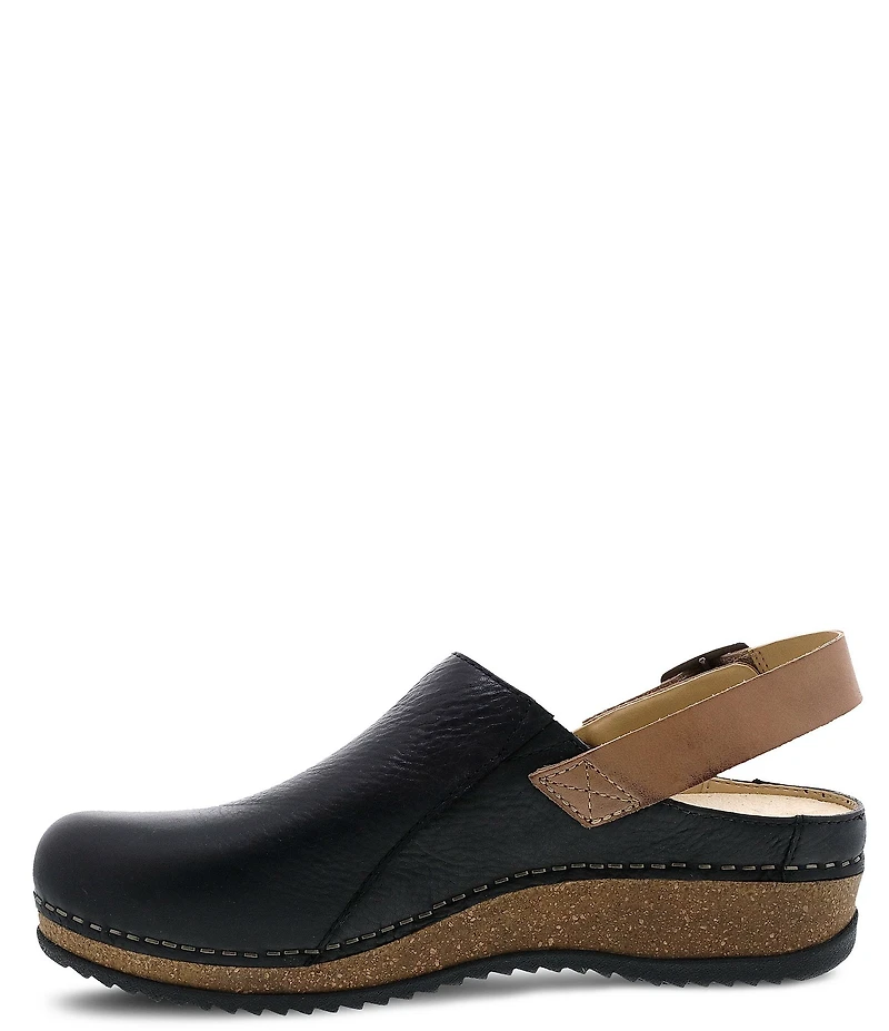 Dansko Merrin Leather Slingback Strap Clogs