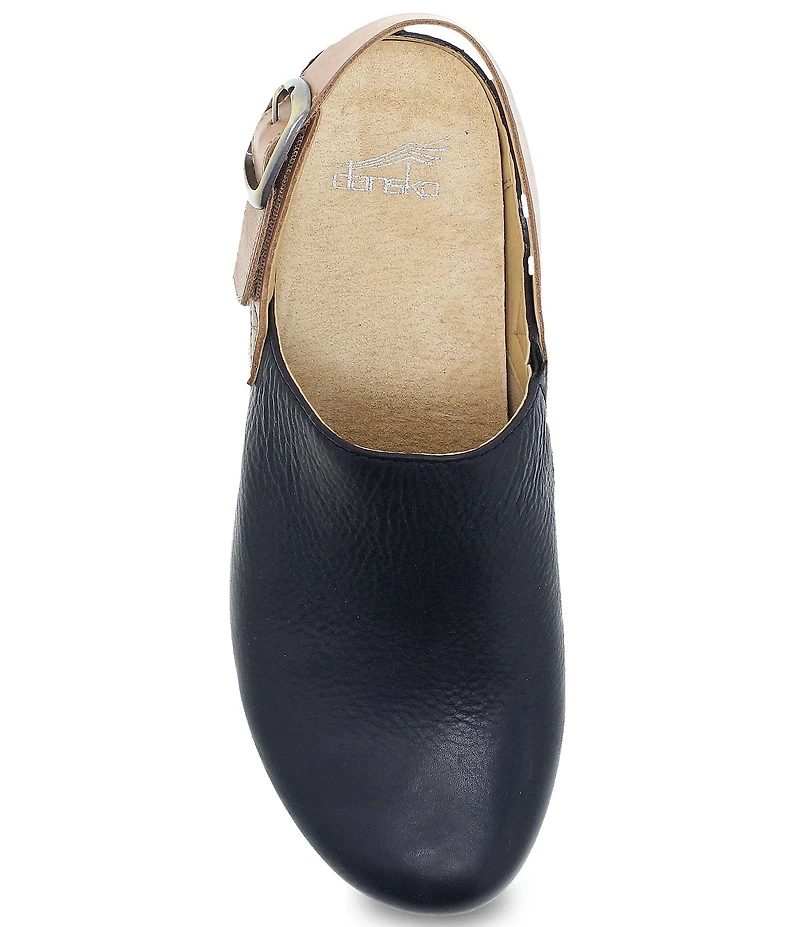Dansko Merrin Leather Slingback Strap Clogs