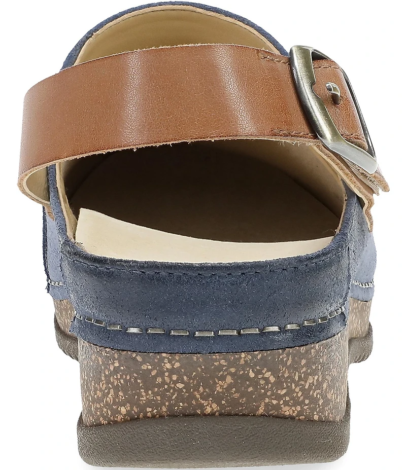 Dansko Merrin Suede Slingback Strap Clogs