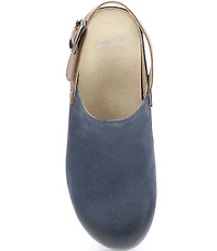 Dansko Merrin Suede Slingback Strap Clogs