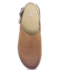 Dansko Merrin Suede Slingback Strap Clogs