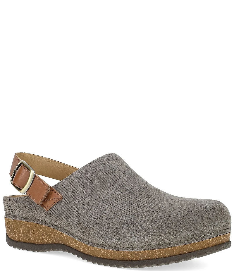 Dansko Merrin Suede Slingback Strap Clogs