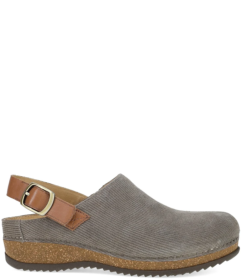 Dansko Merrin Suede Slingback Strap Clogs