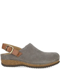 Dansko Merrin Suede Slingback Strap Clogs