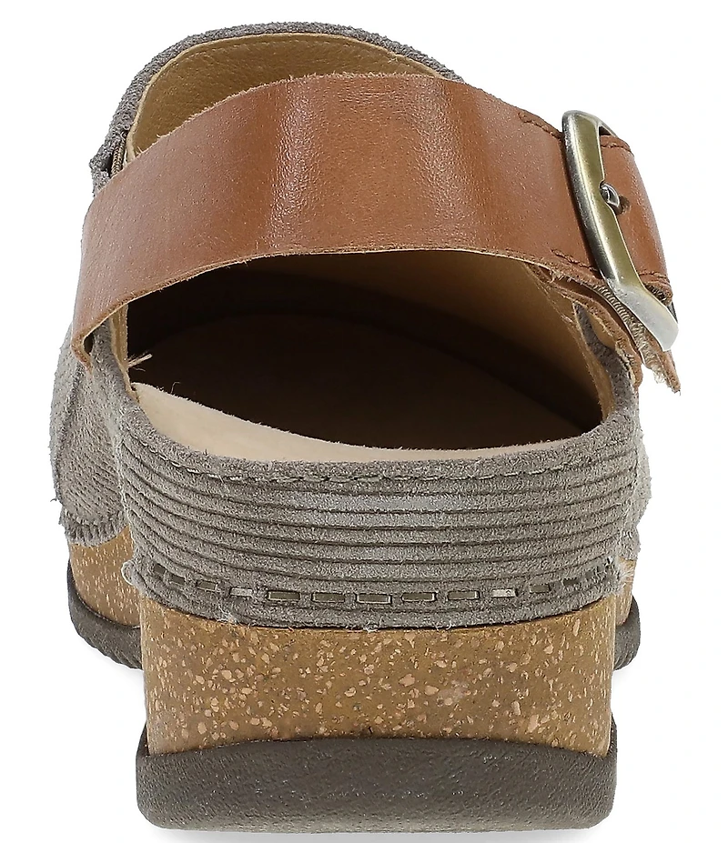 Dansko Merrin Suede Slingback Strap Clogs