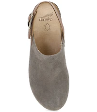 Dansko Merrin Suede Slingback Strap Clogs