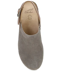 Dansko Merrin Textured Suede Slingback Strap Clogs