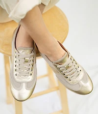Dansko Milana Metallic Leather and Mesh Sneakers